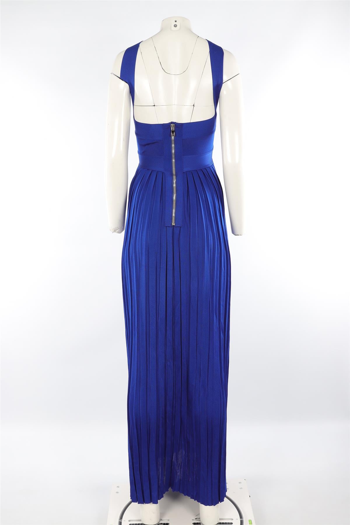 BALMAIN BLUE KNIT MAXI DRESS FR 36 UK 8