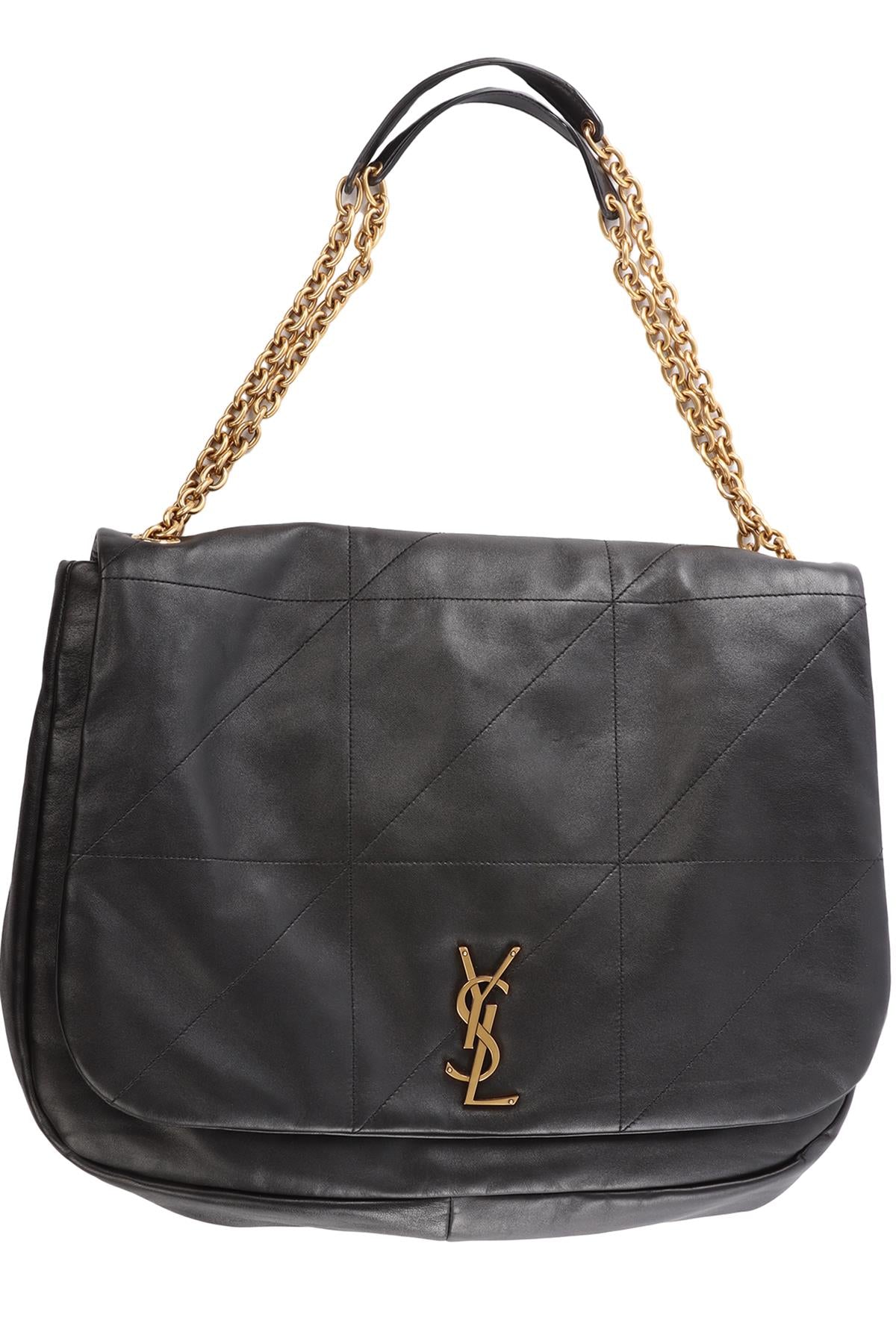 SAINT LAURENT BLACK JAMIE 4.3 LEATHER SHOULDER BAG