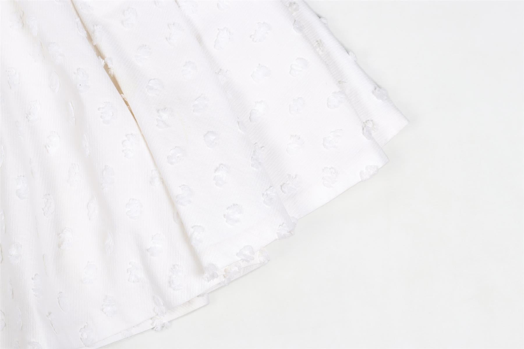 LOUIS VUITTON WHITE COTTON MIDI SKIRT FR 34 UK 6