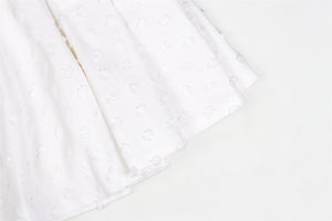 LOUIS VUITTON WHITE COTTON MIDI SKIRT FR 34 UK 6