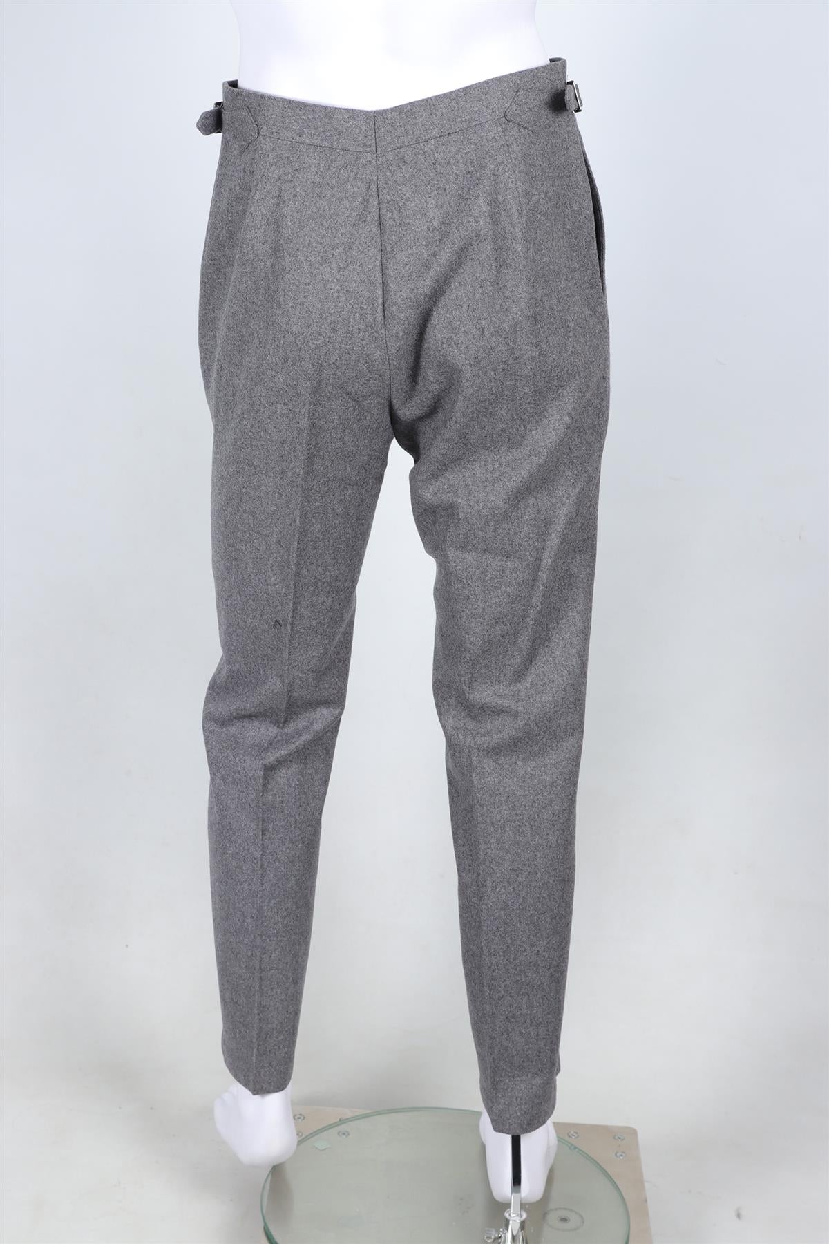 HUSBANDS GREY MEN'S WOOL STRAIGHT LEG PANTS UK/US WAIST 32
