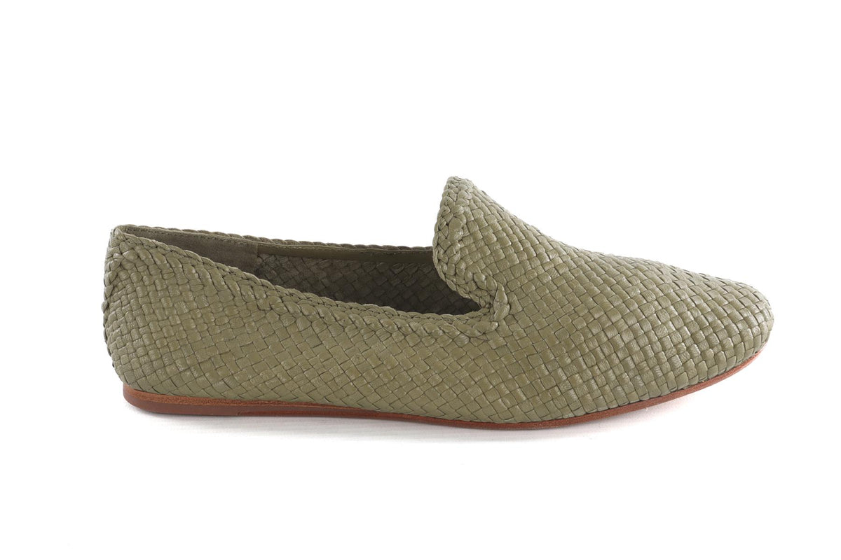 DRAGON DIFFUSION GREEN LEATHER LOAFERS EU 39 UK 6 US 9