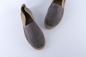 HERMÈS MEN'S GREY WOVEN LOAFERS EU 43 UK 9 US 10