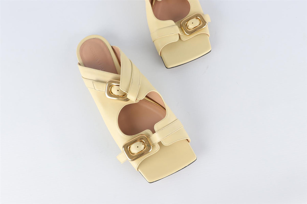 BOTTEGA VENETA YELLOW LEATHER SANDALS EU 39 UK 6 US 9