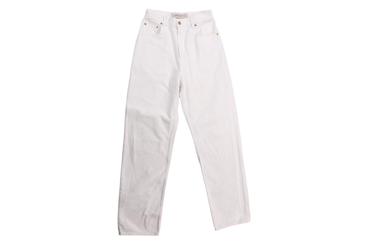 GOLDEN GOOSE DELUXE BRAND WHITE HIGH RISE STRAIGHT LEG JEANS W27 UK 8-10