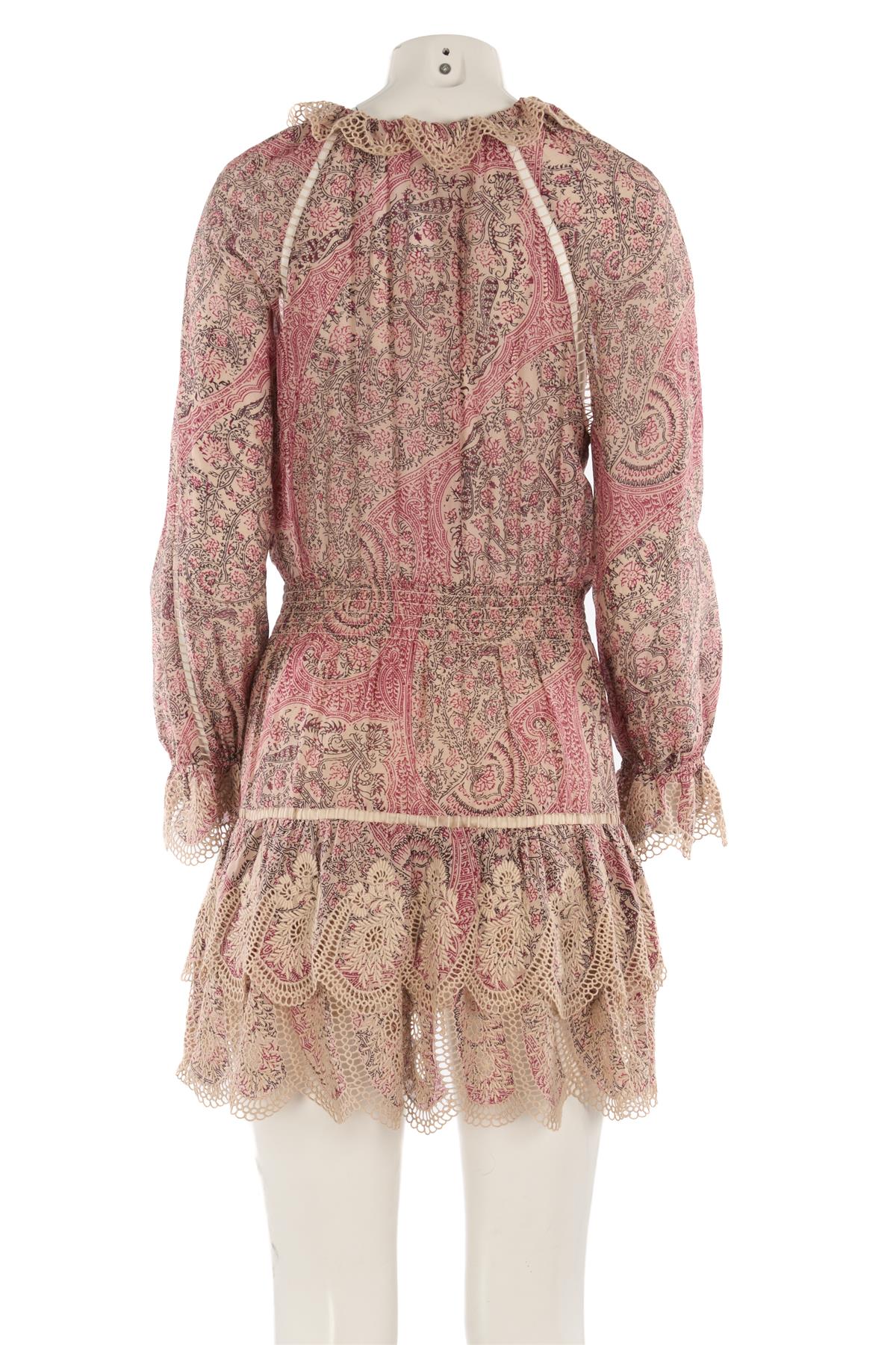 ZIMMERMANN MULTI COTTON MINI DRESS UK 12