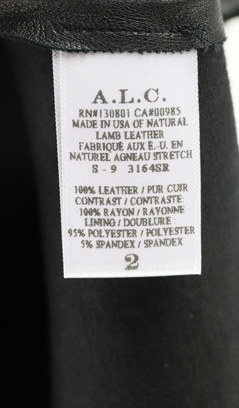 A.L.C. ZIP TRIMMED LEATHER SKIRT US 6 UK 10