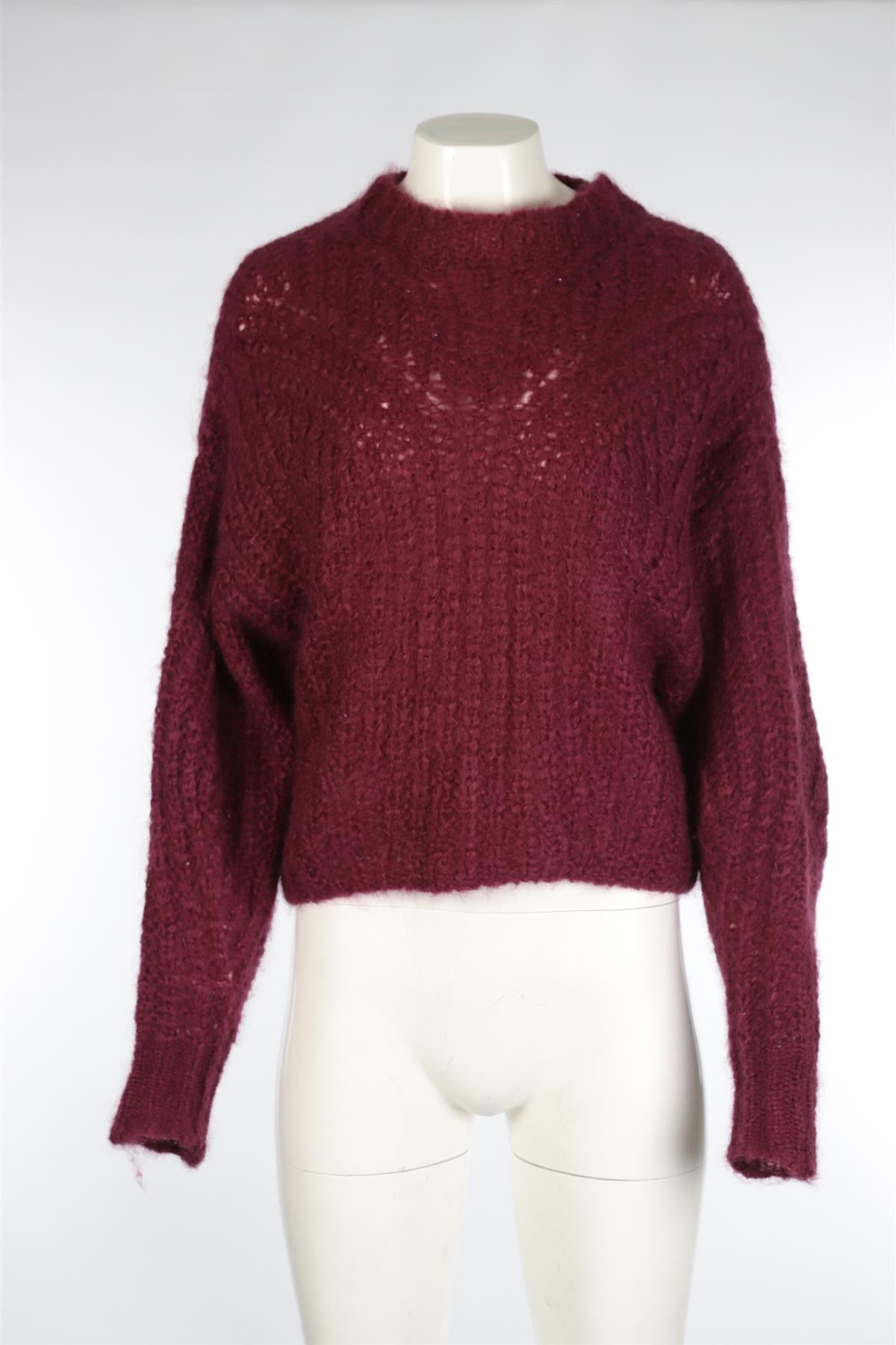 ISABEL MARANT MAROON MOHAIR SWEATER FR 34 UK 6
