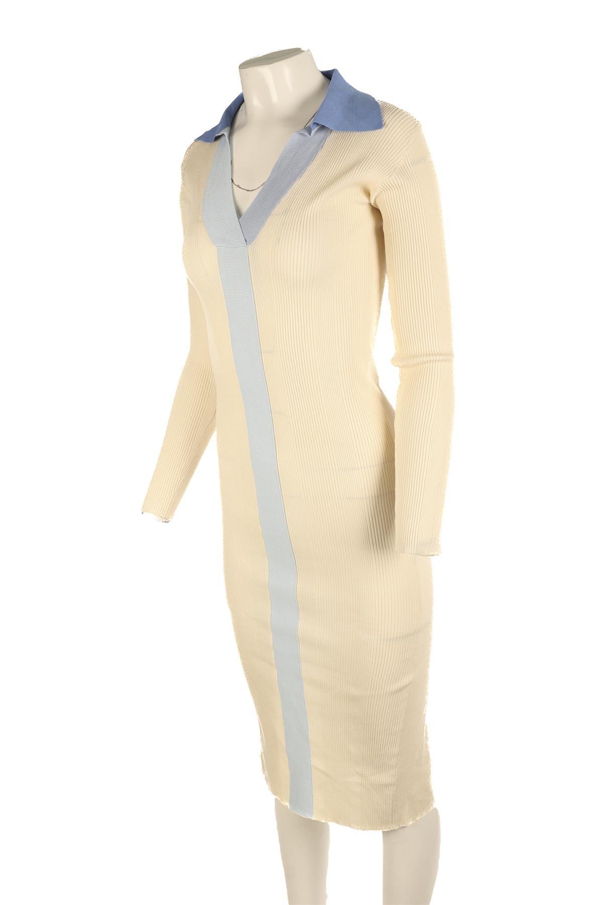 REMAIN BIRGER CHRISTENSEN CREAM KNIT MAXI DRESS UK 8
