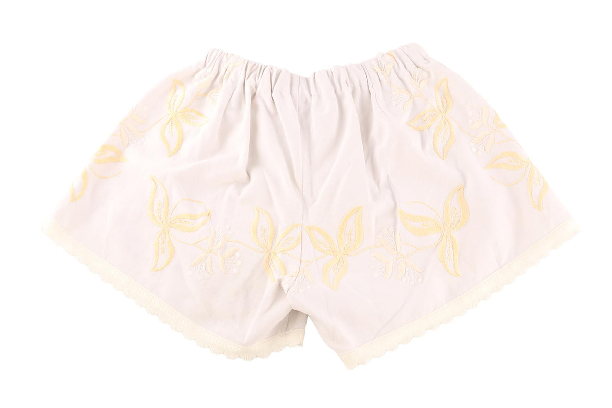 ORSINA WHITE COTTON SHORTS LARGE