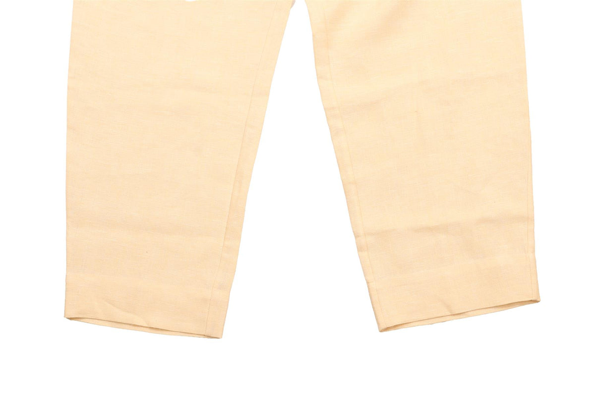 POSSE YELLOW LINEN BARREL LEG PANTS XSMALL