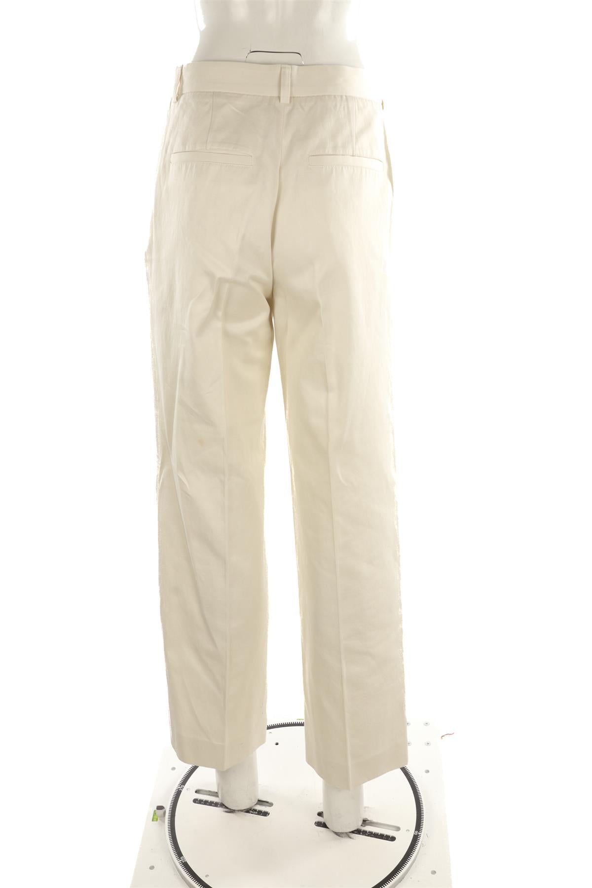 TOTEME IVORY SATIN STRAIGHT LEG PANTS IT 36 UK 4