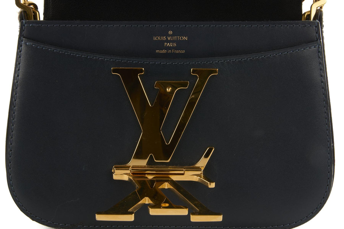 LOUIS VUITTON NAVY 2013 VIVIENNE LEATHER TOTE BAG