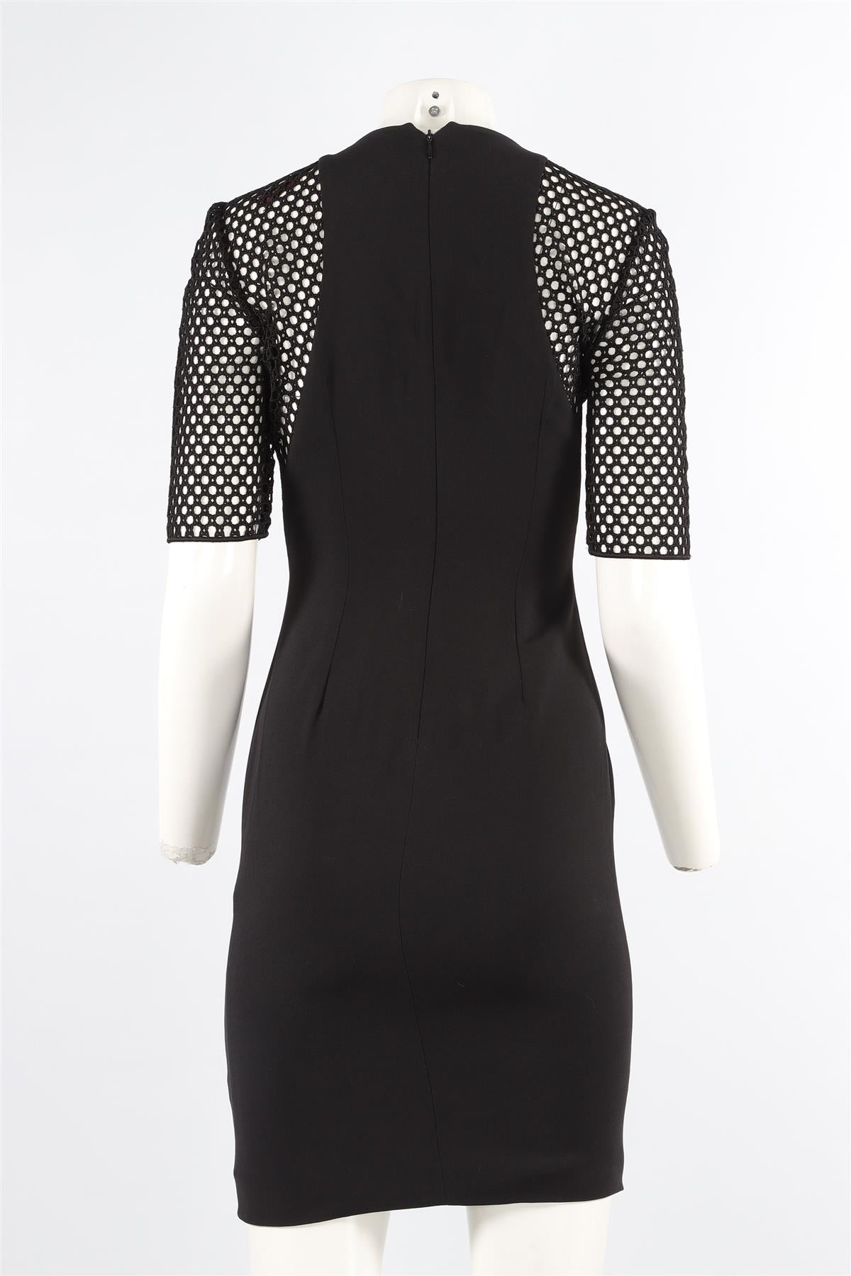 STELLA MCCARTNEY BLACK CREPE MINI DRESS IT 38 UK 6