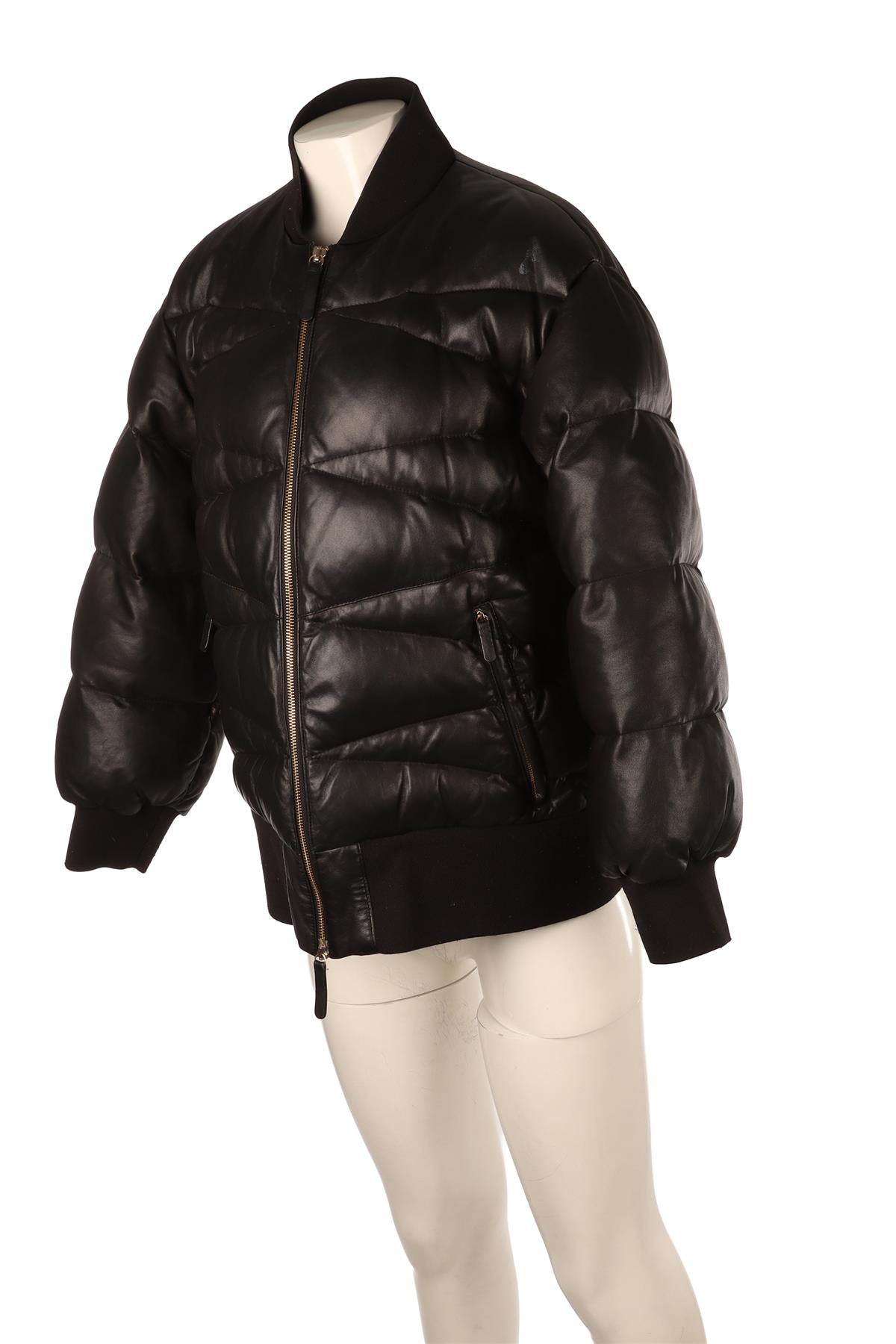 KHAITE BLACK LEATHER JACKET SMALL