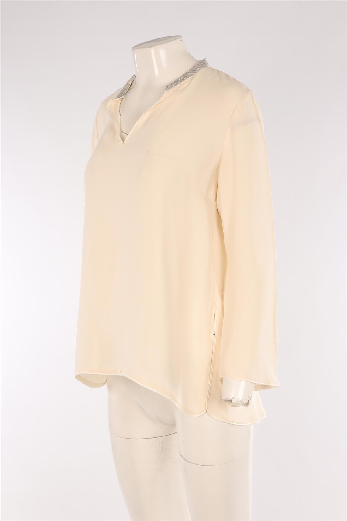 LAFAYETTE 148 IVORY SILK TOP SMALL
