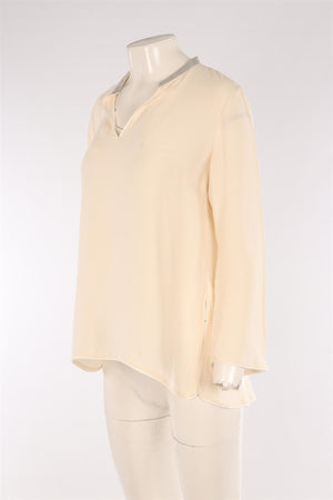 LAFAYETTE 148 IVORY SILK TOP SMALL