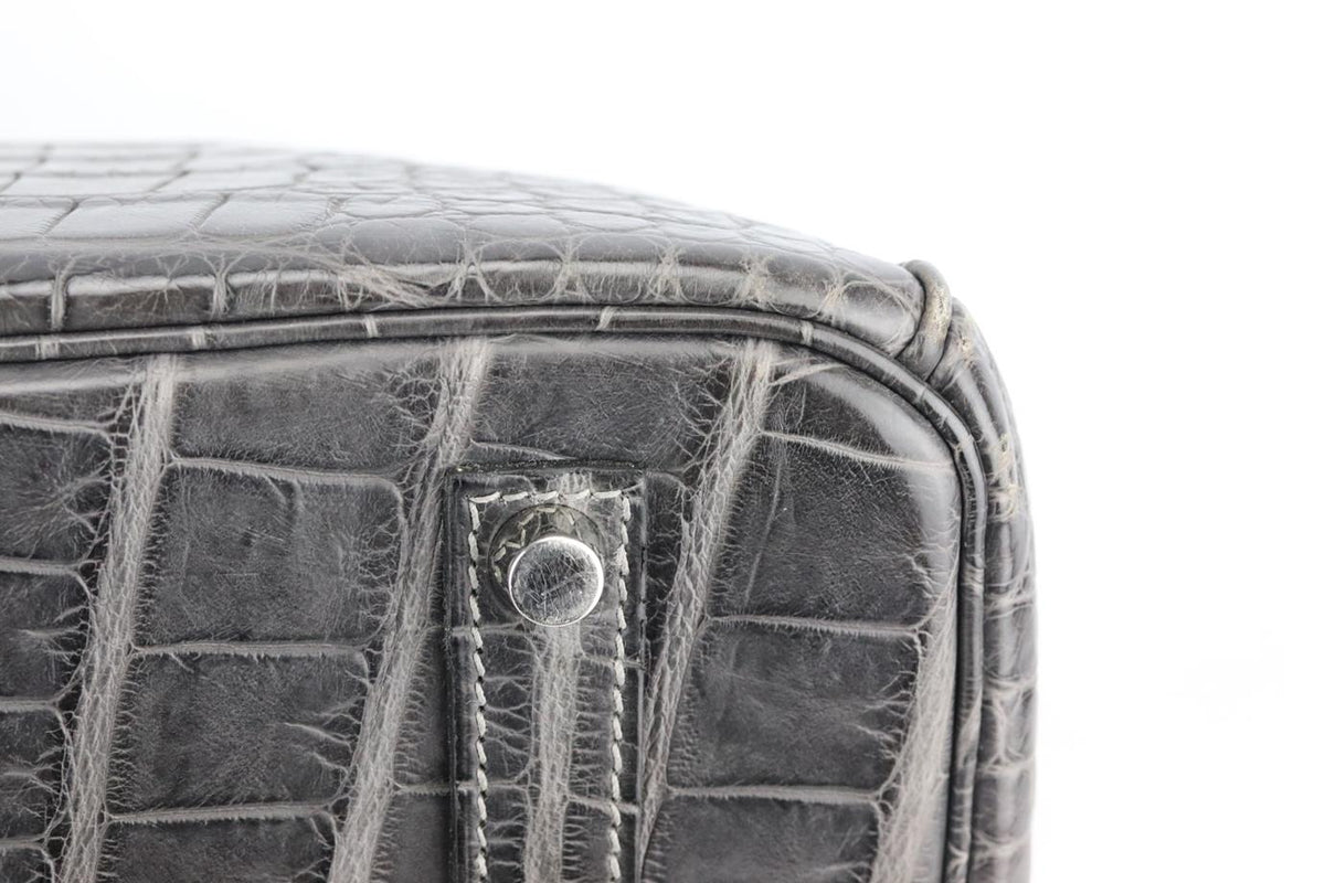 HERMÈS 2010 BIRKIN 35CM MATTE ALLIGATOR MISSISSIPPIENSIS LEATHER BAG