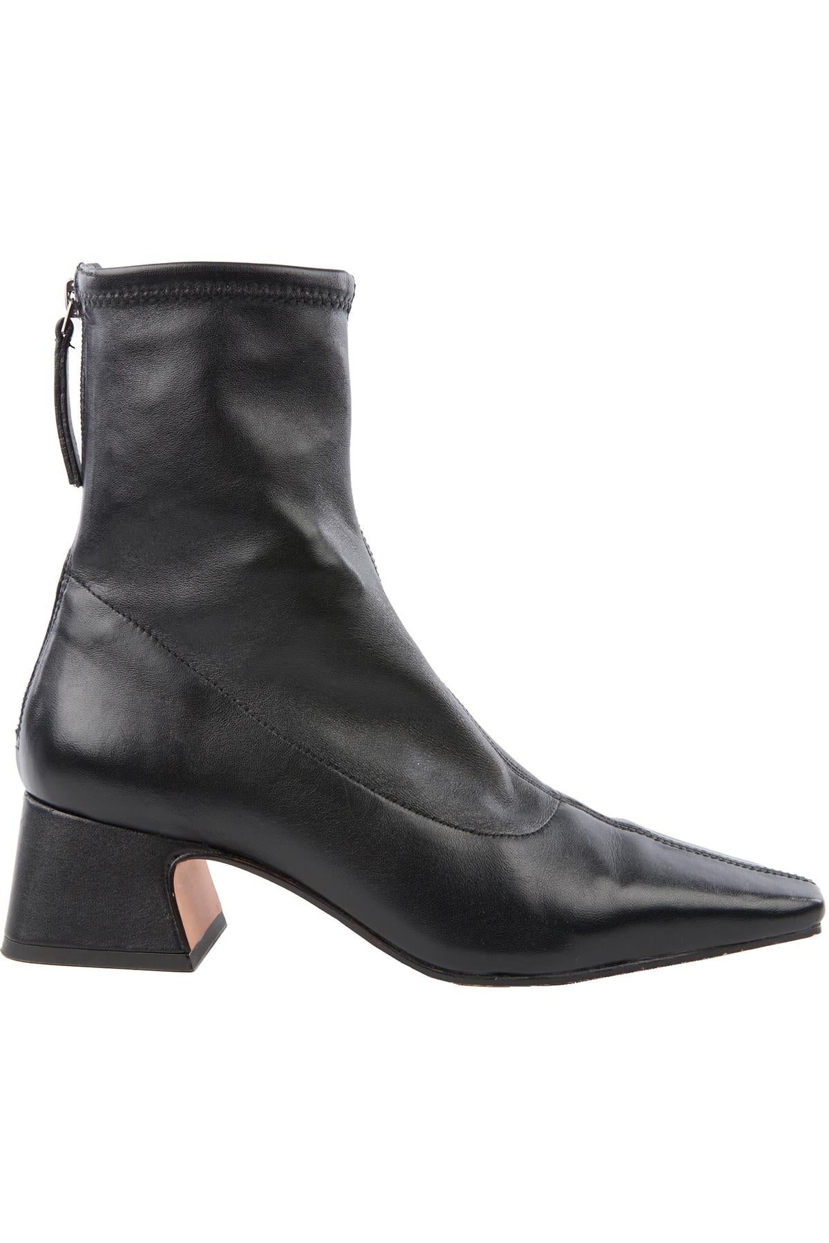 REFORMATION BLACK LEATHER ANKLE BOOTS US 7.5 UK 4.5 EU 37.5