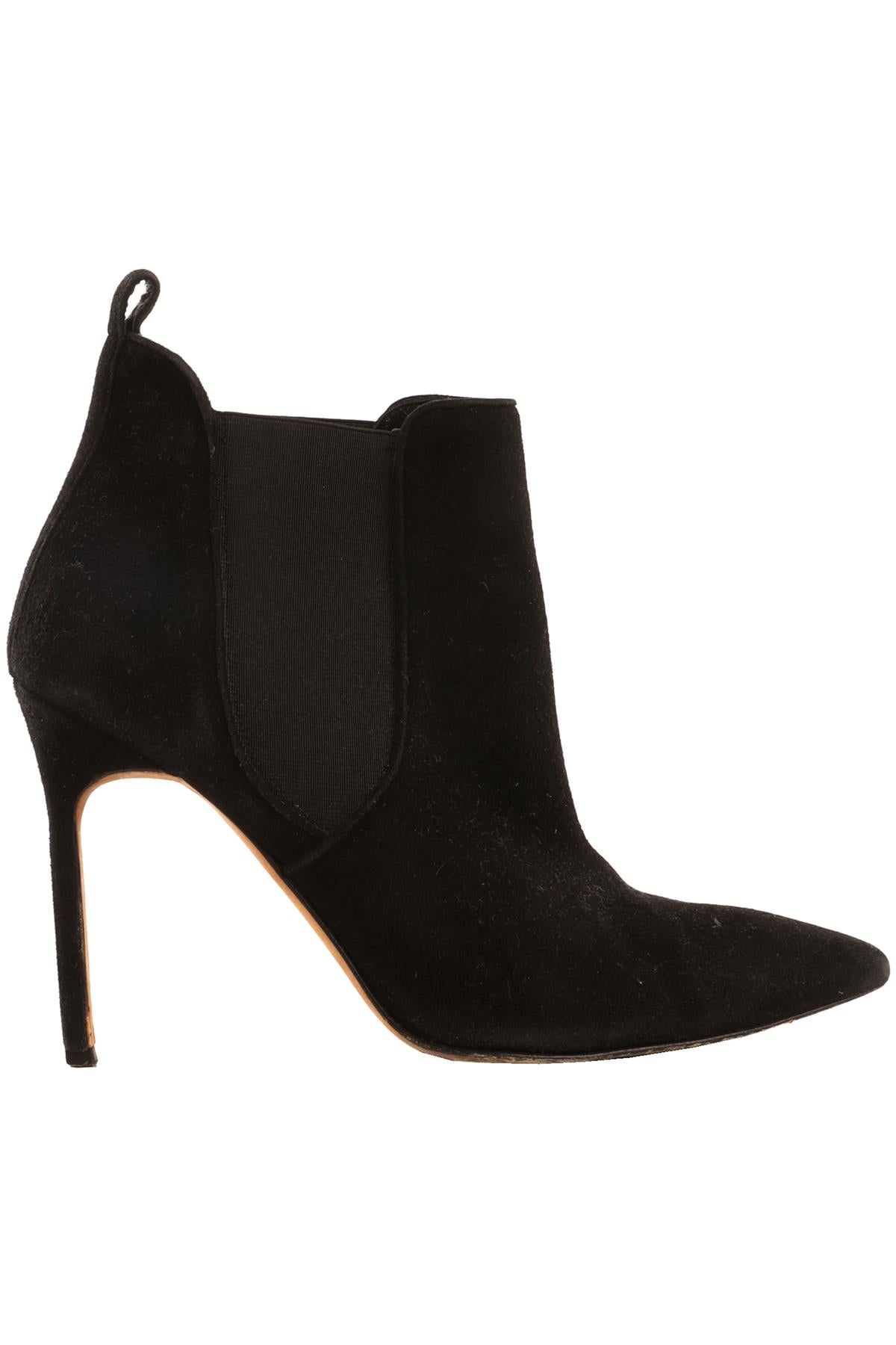 MANOLO BLAHNIK BLACK SUEDE ANKLE BOOTS EU 38 UK 5 US 8
