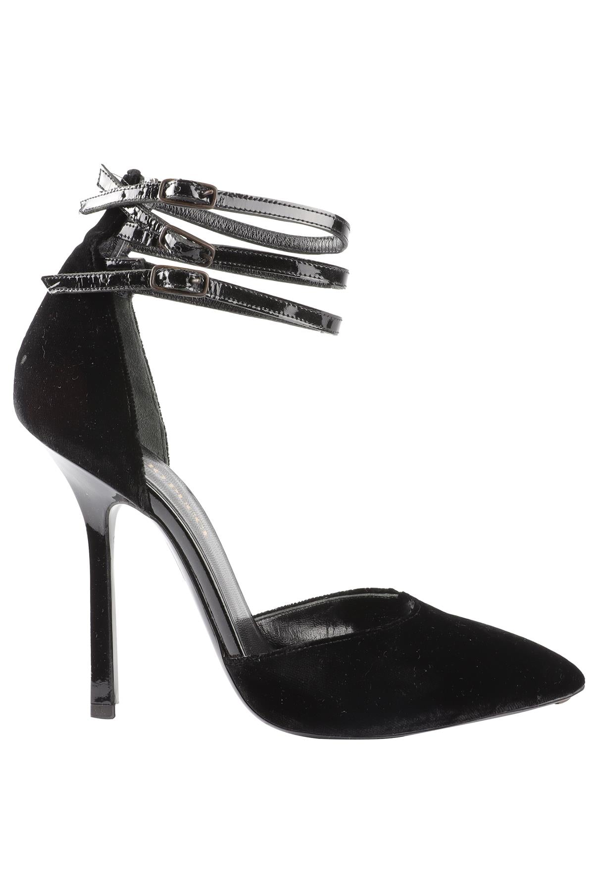 EMILIO PUCCI BLACK VELVET PUMPS EU 37 UK 4
