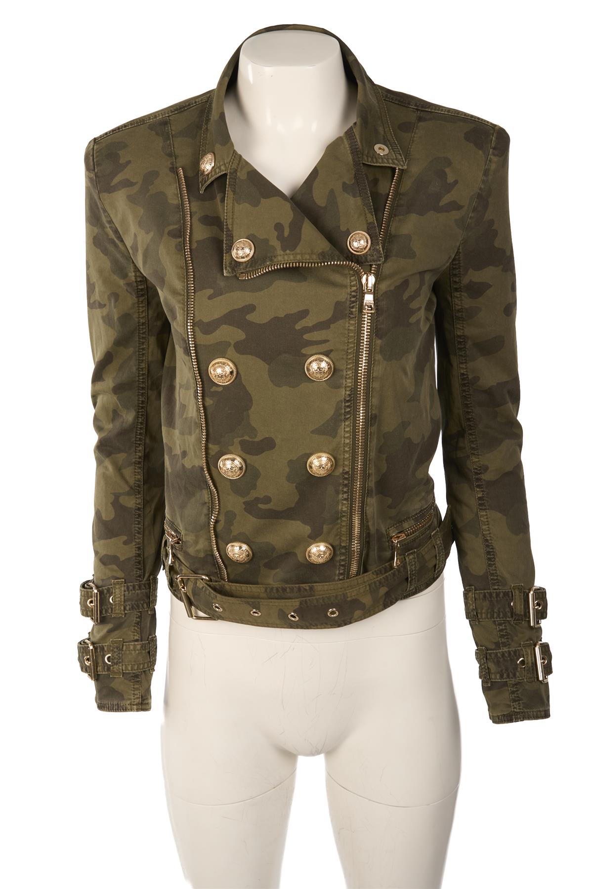 BALMAIN GREEN COTTON JACKET FR 36 UK 8