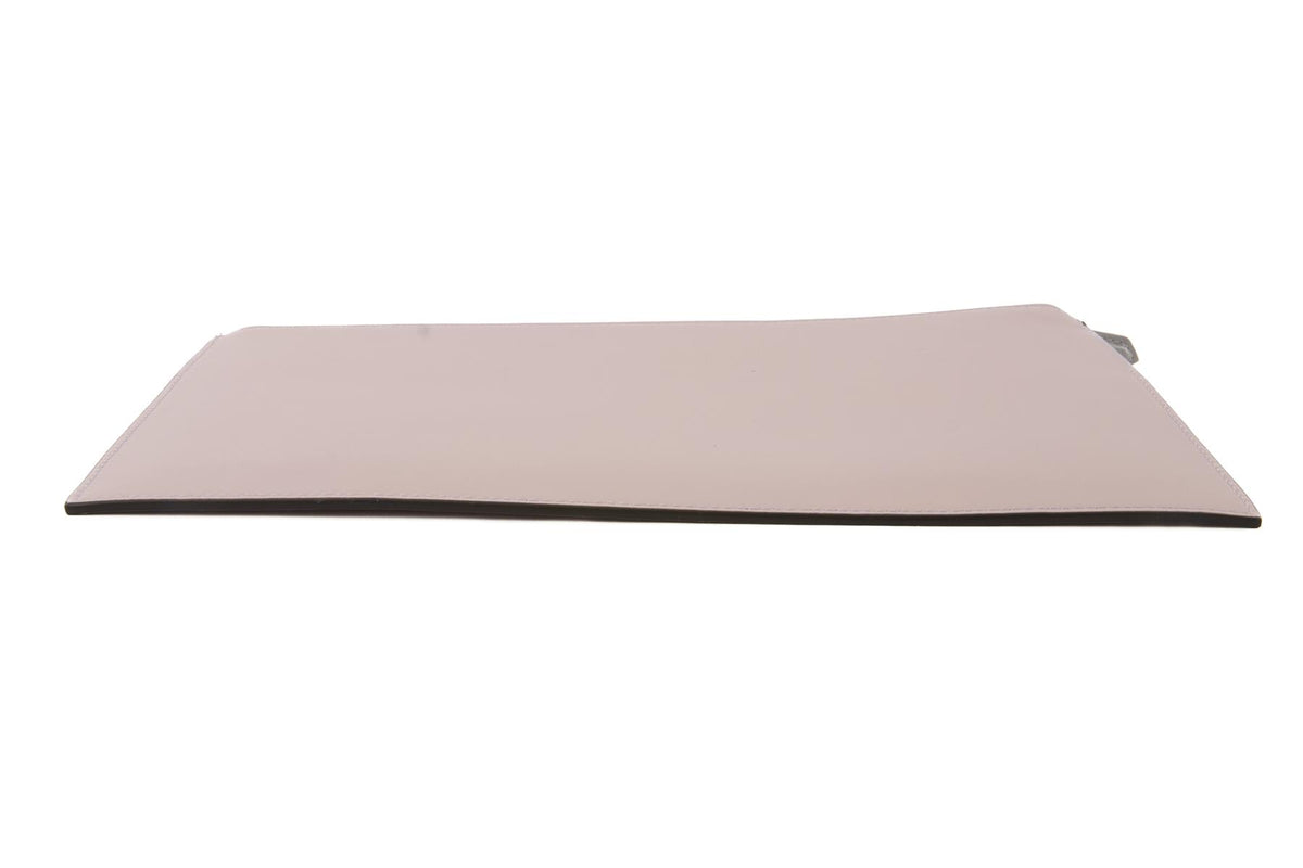 FENDI PINK 2025 FLAT POUCH MEDIUM LEATHER CLUTCH