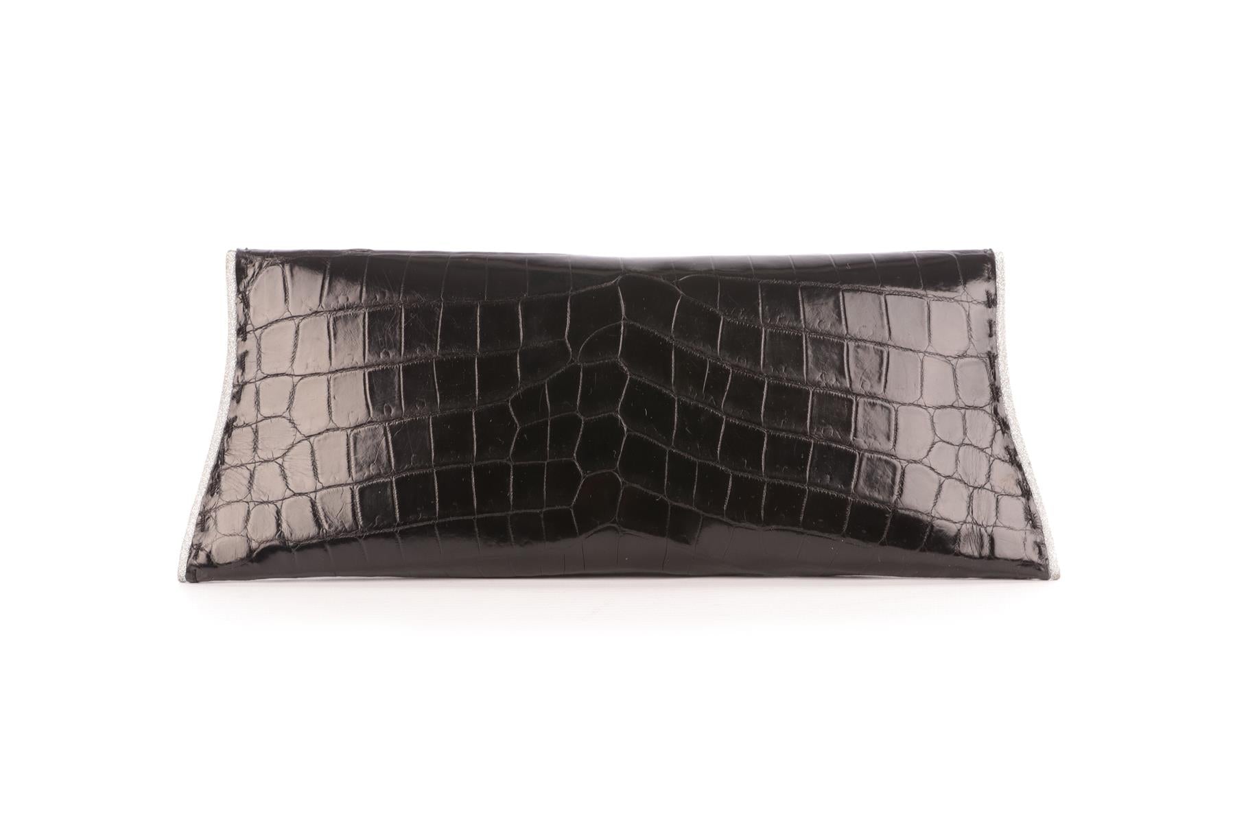 VBH BLACK CROCODILE CLUTCH