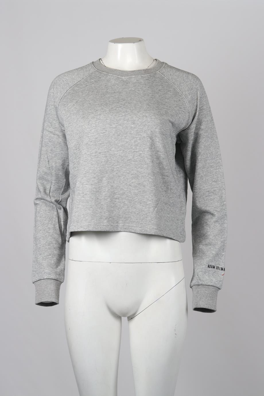ADAM SELMAN COTTON BLEND SWEATSHIRT SMALL