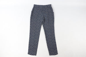 JOSEPH BLUE SILK STRAIGHT LEG PANTS FR 34 UK 6