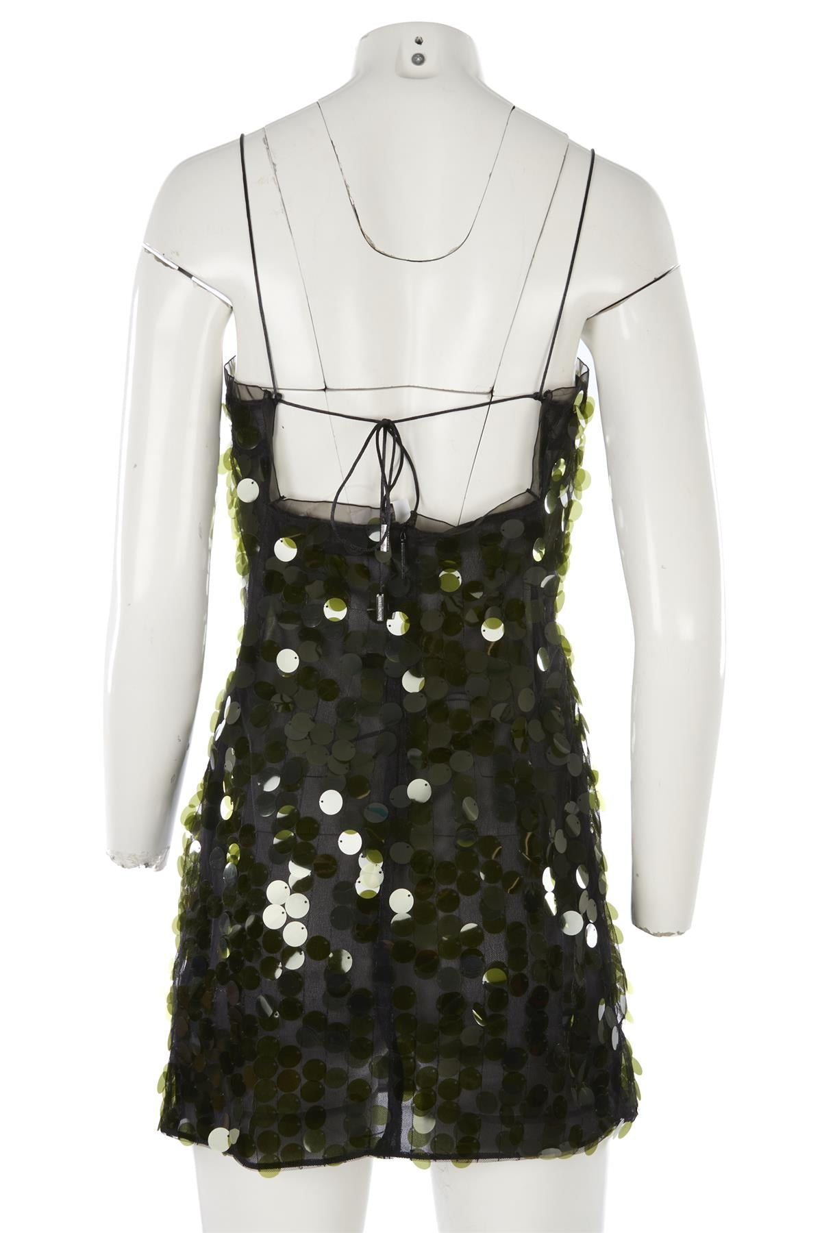 16ARLINGTON GREEN SEQUIN MINI DRESS UK 8
