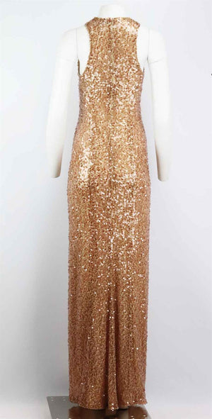 GALVAN LONDON SEQUINED JERSEY GOWN UK 12