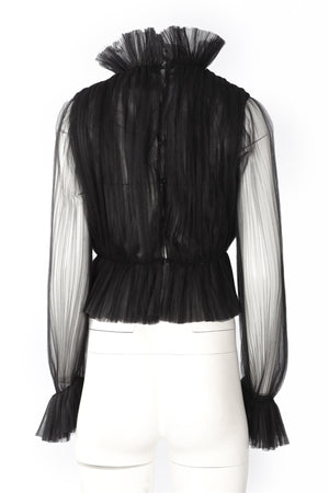 KAHITE BLACK TULLE TOP US 6 UK 10