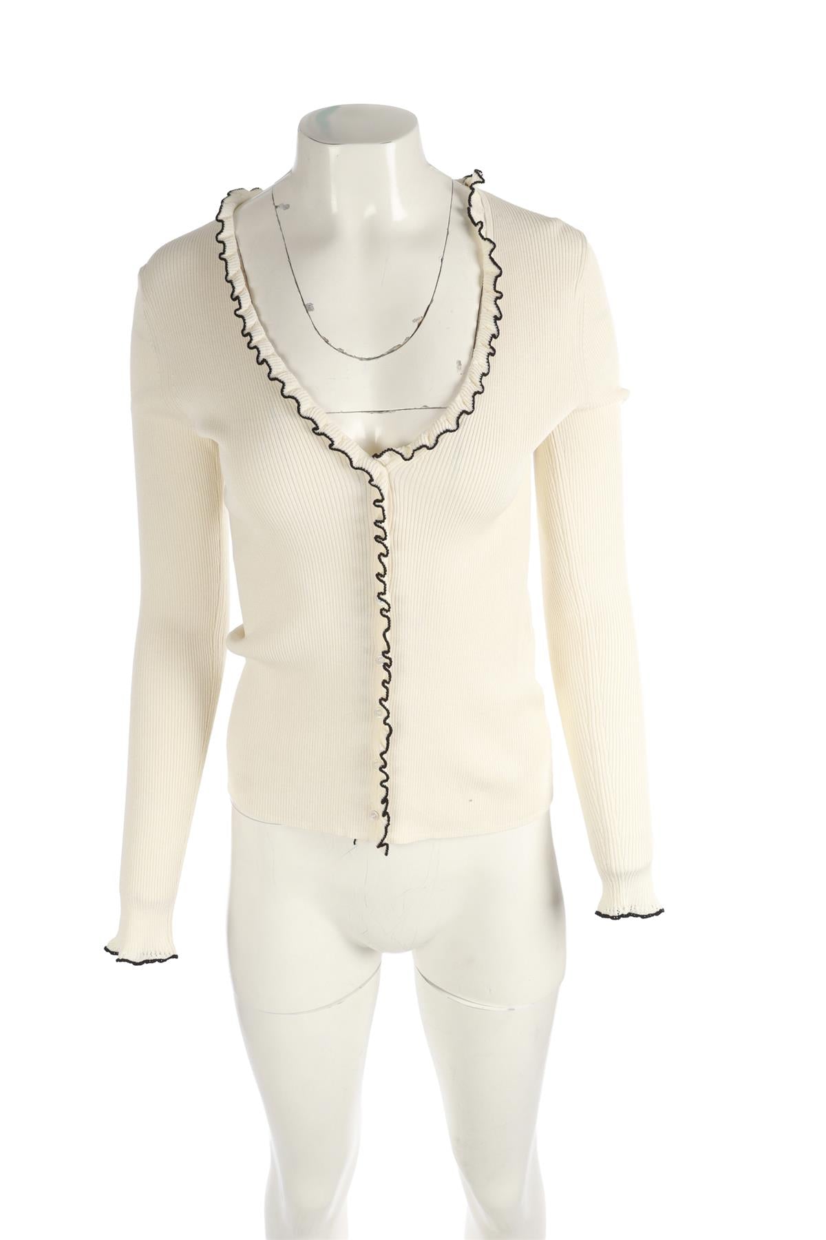 ISABEL MARANT CREAM COTTON CARDIGAN FR 38 UK 10