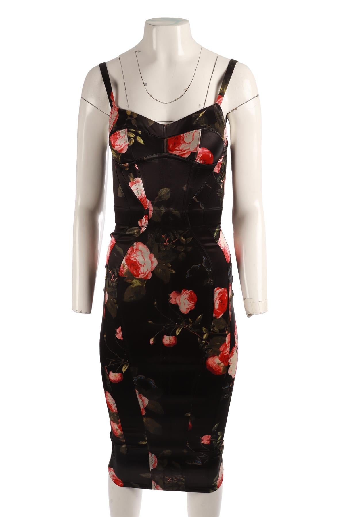 AGENT PROVOCATEUR MULTI SATIN MIDI DRESS UK 8