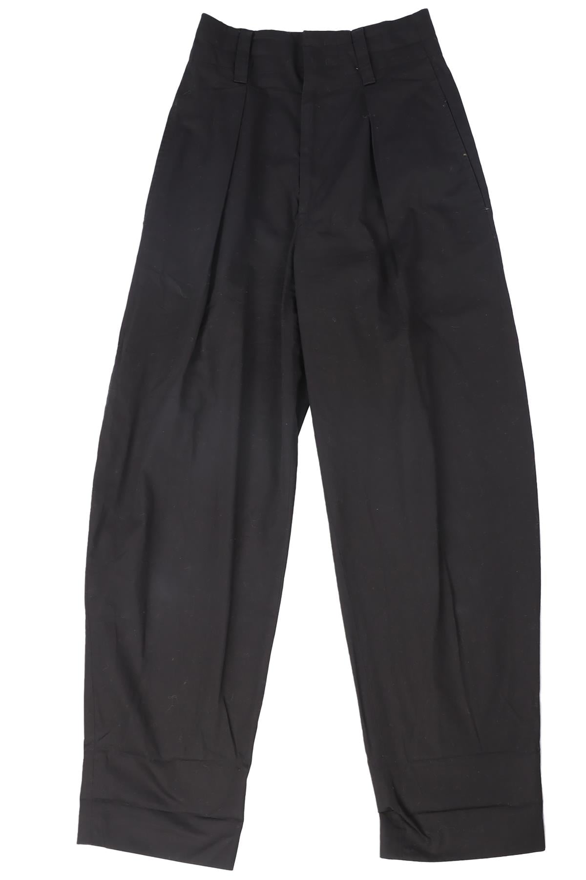 ISABEL ETOILE MARANT BLACK COTTON TAPERED PANTS FR 34 UK 8