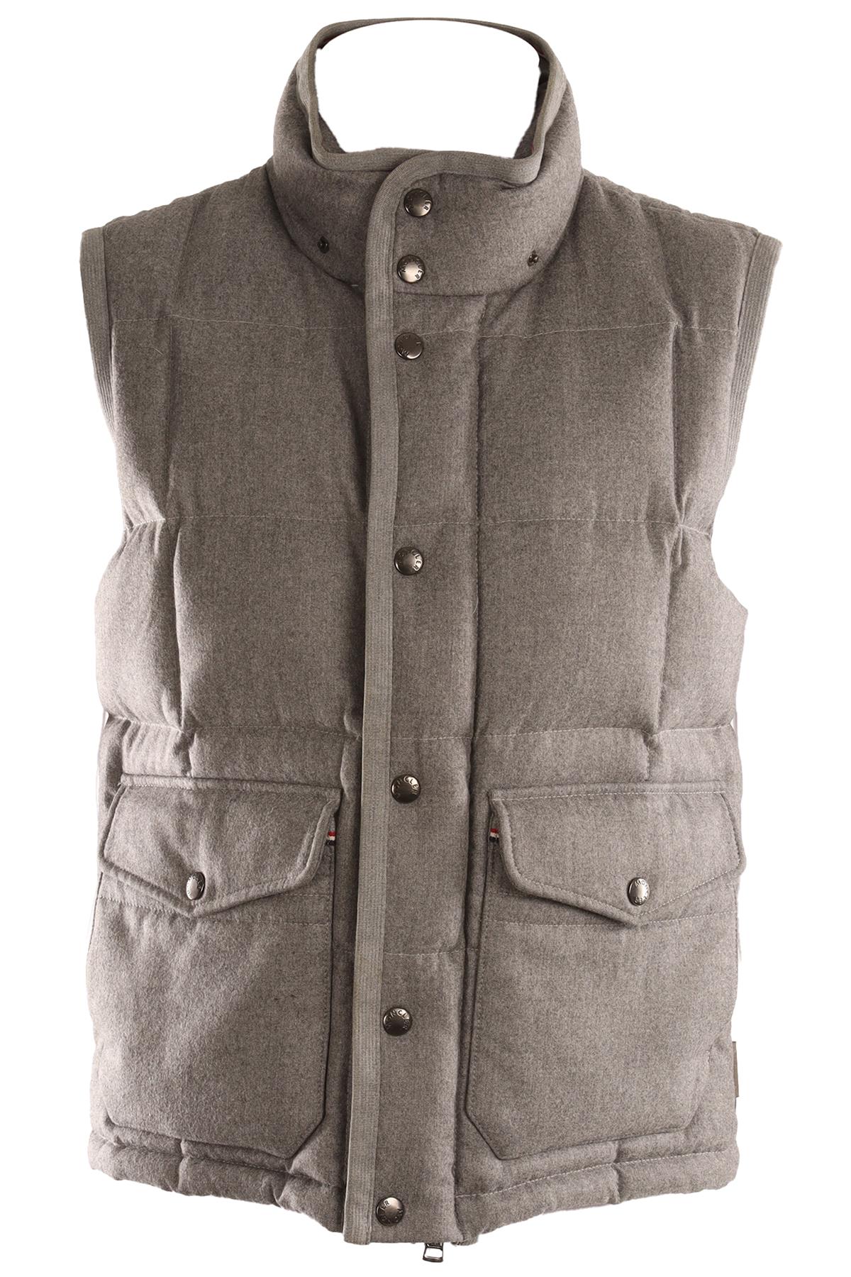 MONCLER GREY MEN'S PADDED DOWN GILET IT 46 UK/US CHEST 36