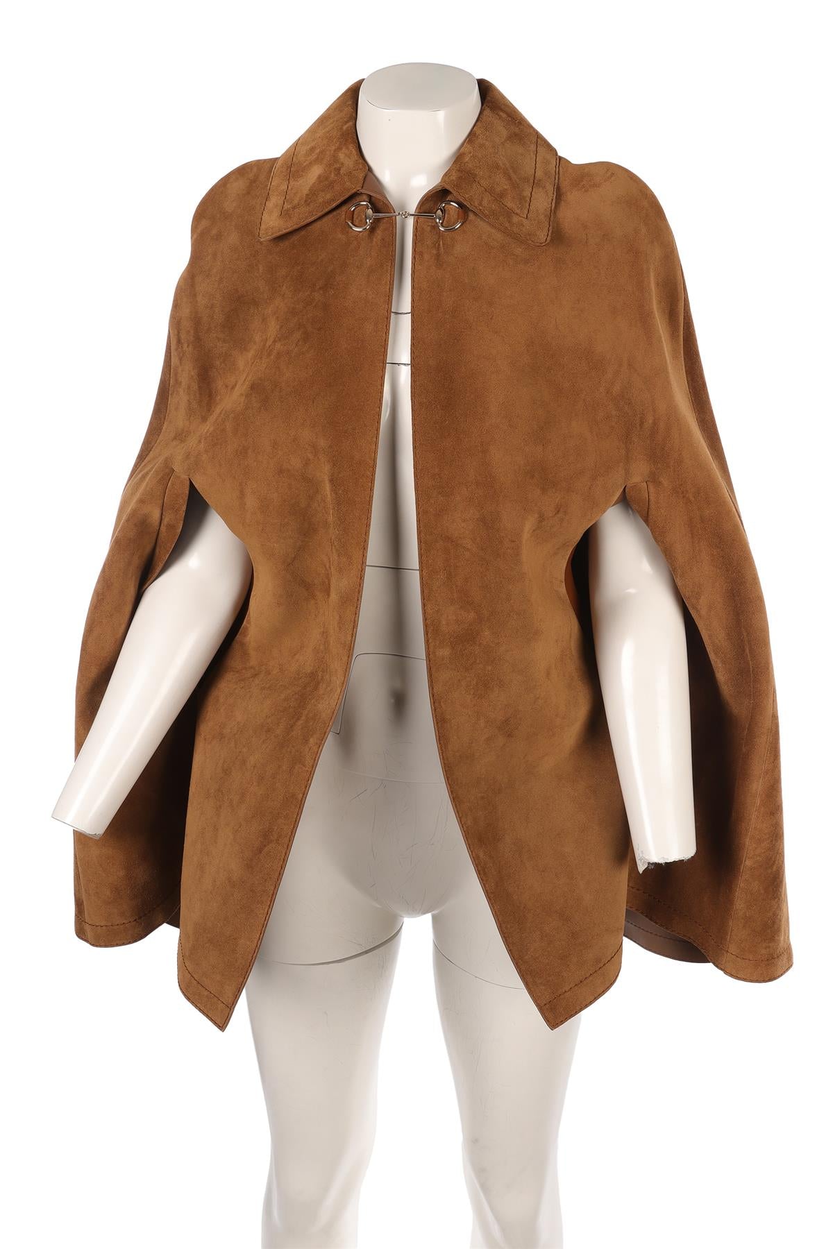 GUCCI BROWN SUEDE CAPE IT 40 UK 8
