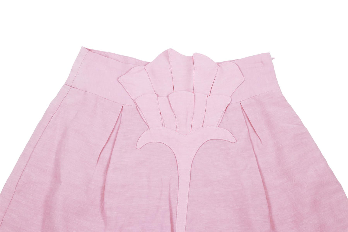 PINK LINEN SHORTS