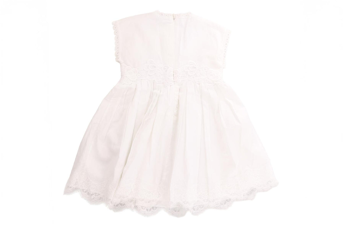 DOLCE & GABBANA WHITE BABY GIRLS DRESS 9-12 MONTHS