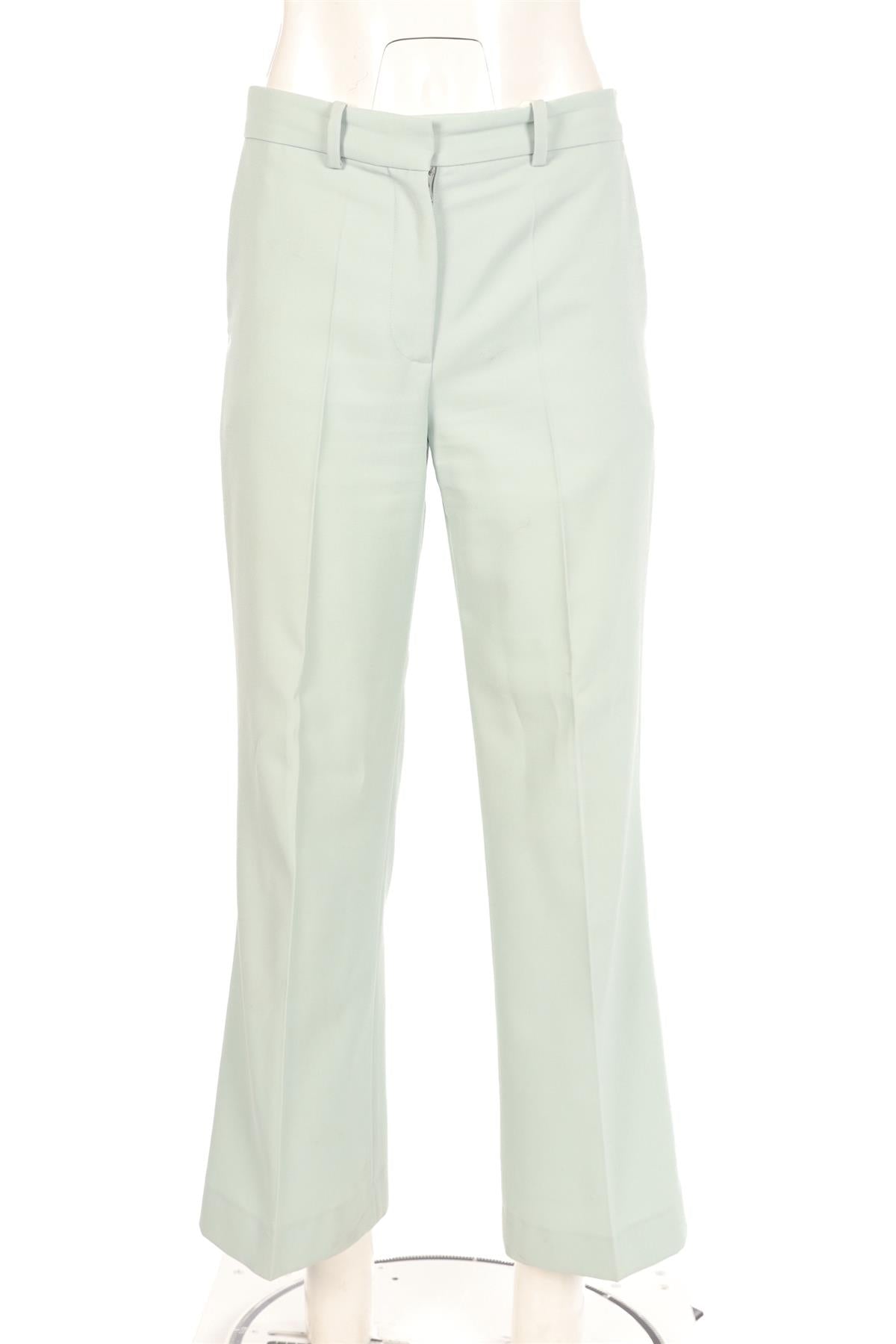 JOSEPH BLUE WOOL STRAIGHT LEG PANTS FR 38 UK 10