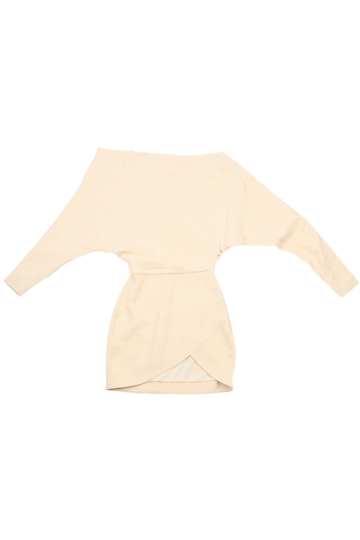 KHAITE CREAM CREPE MINI DRESS US 0 UK 4