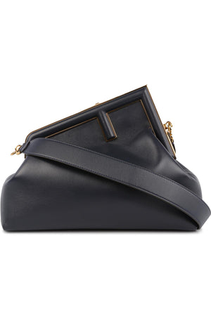 FENDI NAVY FIRST MEDIUM LEATHER SHOULDER BAG