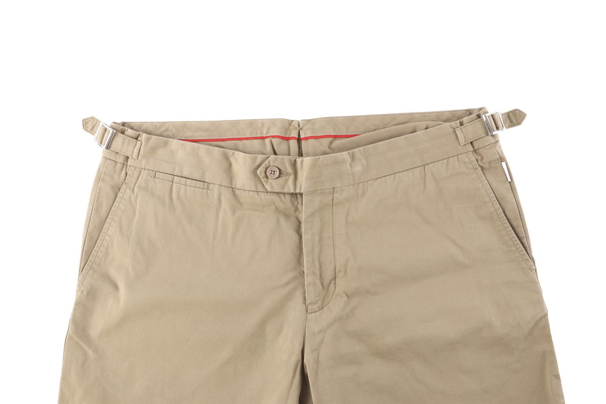 ORLEBAR BROWN KHAKI MENS COTTON SHORTS W34