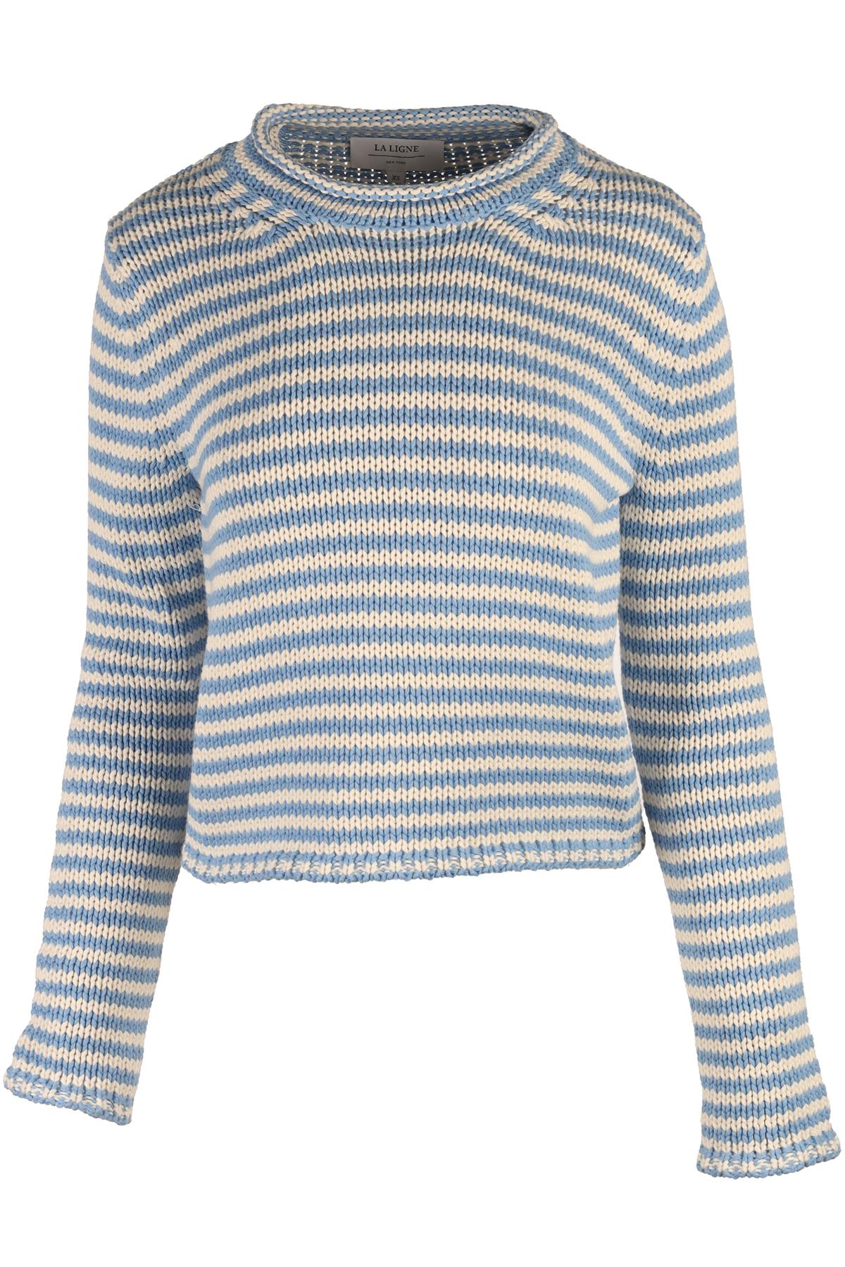 LA LIGNE BLUE COTTON SWEATER XSMALL