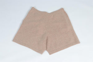 SPORTY & RICH TAUPE CASHMERE SHORTS MEDIUM