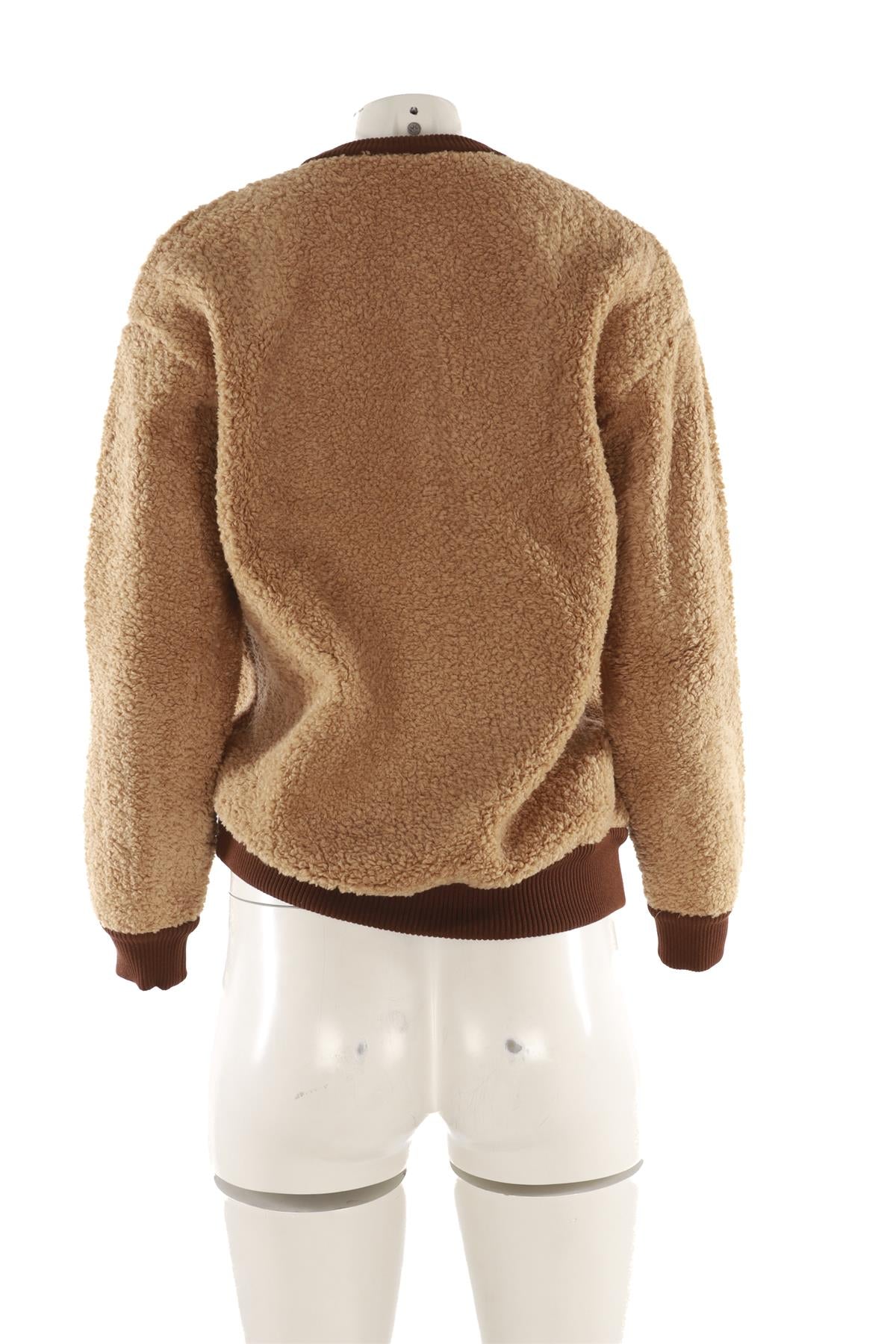 GUCCI + THE NORTH FACE BROWN FLEECE SWEATSHIRT XSMALL