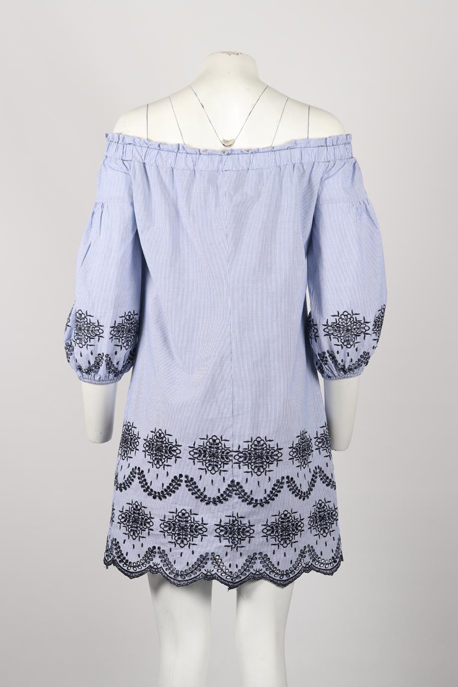 VINCENT CAMUTO OFF THE SHOULDER COTTON MINI DRESS UK 10