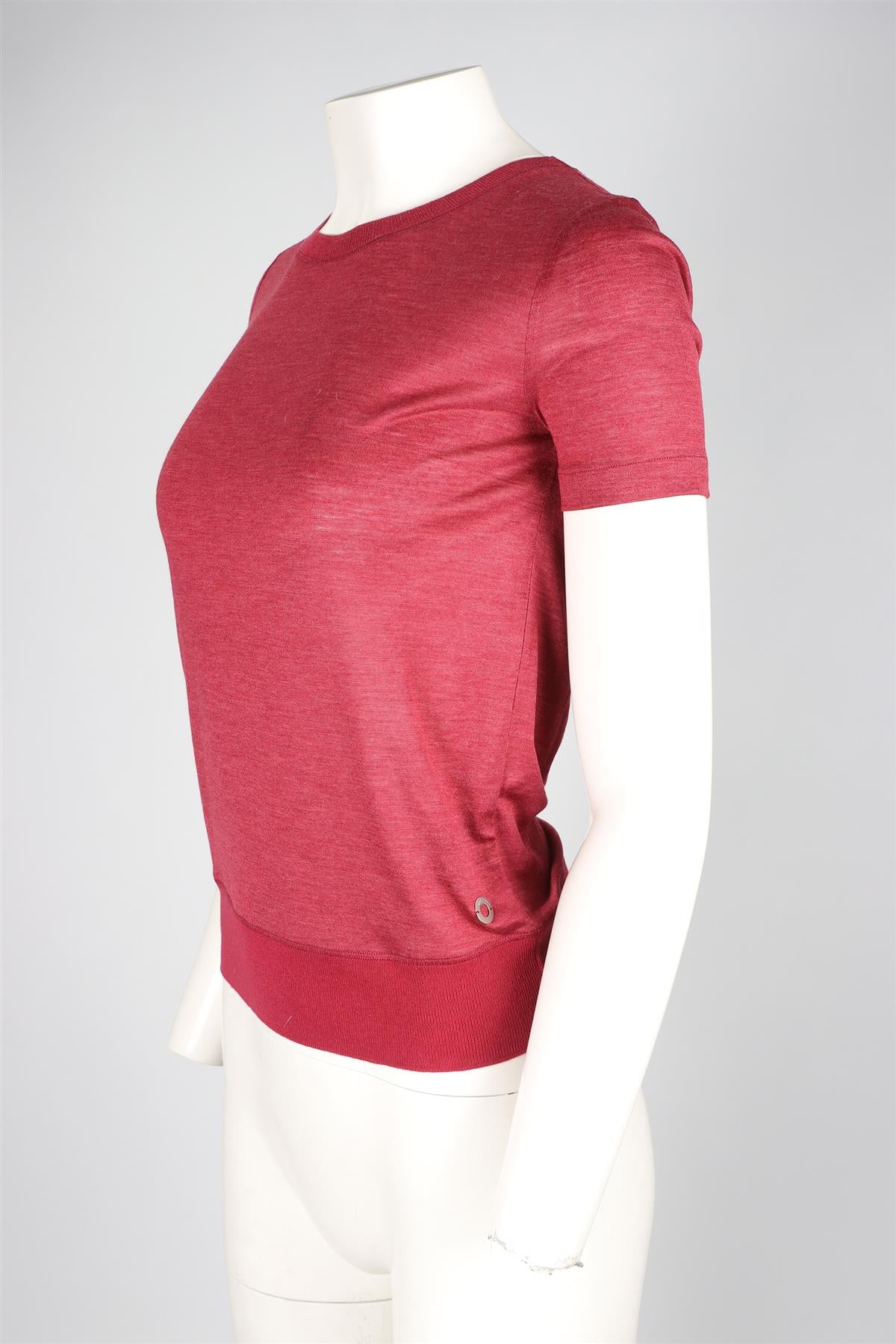 LORO PIANA RED CASHMERE TOP IT 38 UK 6
