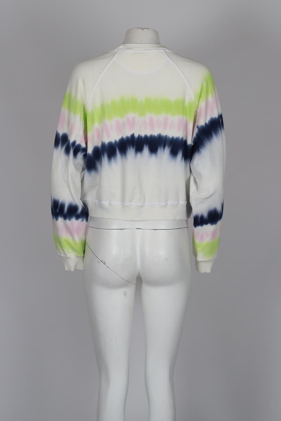 ELECTRIC AND ROSE TIE DYED COTTON JERSEY SWEATSHIRT SMALL